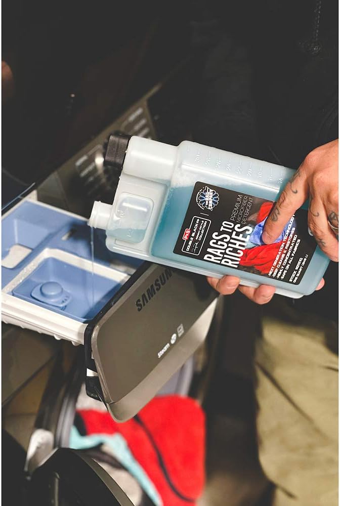 P & S PROFESSIONAL DETAIL PRODUCTS - Rags to Riches - Premium Microfiber Detergent, Deep Cleans and Restores, Safe on All Fabrics, Highly Concentrated, Next Generation Cleaning Technology (1 Quart)