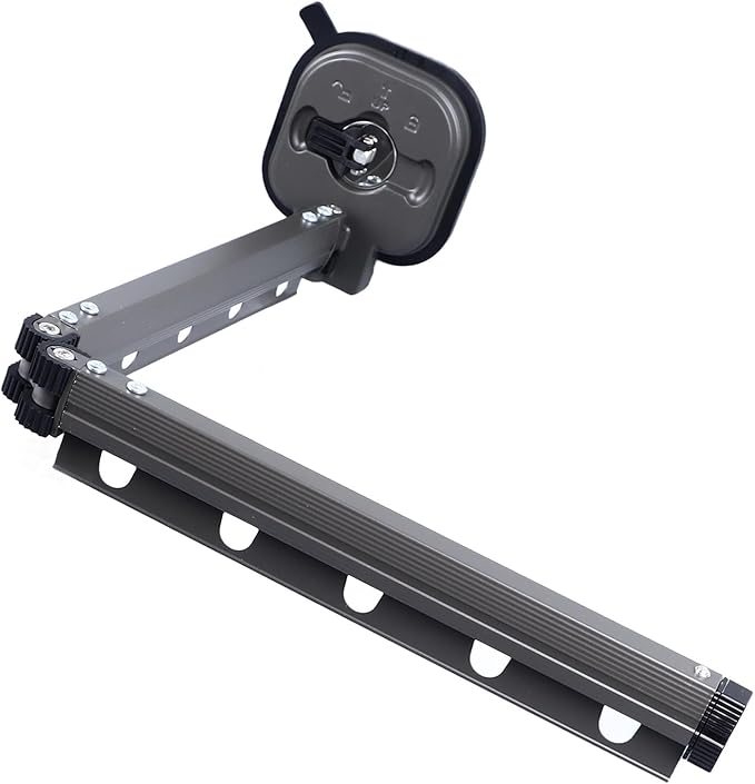 AUNMAS Clothes Drying Rack, Wall Mounted Clothes Hanger Rack Retractable Clothes Drying Rack Space Saver Clothes Rack for Balcony Laundry Bathroom (Bi Fold Grey)