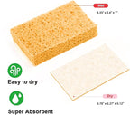 24 - Pack Non-Scratch Scrub Sponges - Sponges for Dishes and Washing Dishes, Cleaning Sponges for Kitchen Home and More (Yellow)