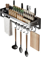 utensil hanger, wall mounted kitchen rail with hooks, waterproof hooks for kitchen utensils, easy installation without drilling (23.6 inches, Cup, 1)