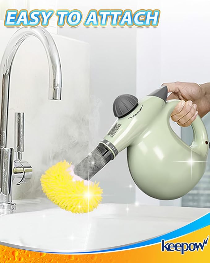 KEEPOW 10 Pack Universal Microfiber Cloths for Handheld Steam Cleaner Attachments Compatible with Bissell Steam Shot, Wagner Spraytech, PurSteam, Phueut, Dovety, McCulloch, Steam Cleaner Accessories