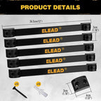ELEAD Magnetic Storage Organizer Tool Holder - 6-Piece Wall Mount Rack Garage Organization Power Magnet Hanger Workbench Board Slatwall Van Organizers Mounted Hanging Strip