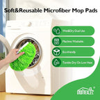 HOMEXCEL Reusable Microfiber Mop Pads,Mop Pads Replacements for Wet & Dry Use, Floor Cleaning Sweeping Mopping Pads Refills for Household Cleaning, Pack of 4