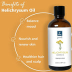 Helichrysum Essential Oil, 100% Pure Helichrysum Oil for Skin, Bruising, Body, Spray & DIY- 100ml