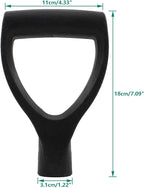 Plastic Shovel Grip Handle Replacement, D Shaped Snow Shovel Replacement Handle,31mm/1.22'' Inner Diameter Digging Raking Tool Replacement Spade Handles for Lawn Garden Spade Fork Shovel