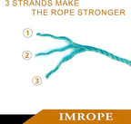 4mm x 500 Feet Blue Jute Rope, Twine for Gardening Tomato Climbing Plant Tie Floristry Crafts Gift Wrapping Packing Decor