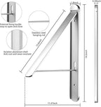 Clothes Drying Rack for Small Laundry Rooms, Clothes Drying Rack Folding Indoor, Wall Mounted Clothes Rack Foldable, (Aluminum, Silver)