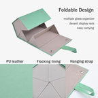 Kenpal Sunglasses Storage Organizer Holder Foldable Travel Case with 5 Slot Compartments for Multiple Glasses