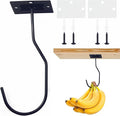 Self-Adhesive Banana Hooks, Foldable Magnetic Hanger Under Cabinet, Sturdy Metal Banana Holder for Kitchen, Space-Saving Design to Keep Bananas Fresh 1 Pieces Black