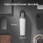 Handheld Vacuum Cordless, Car Vacuum Cleaner Portable with HEPA Filter, 2 Suction Modes, Mini Hand Held Vacuum Rechargeable for Car, Home, Pet Hair, Office, Desk, Keyboards (White)