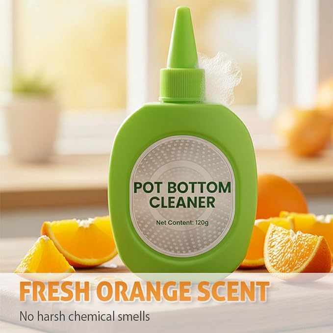 2026 New Pot Bottom Stain & Grime Remover, Stainless Steel Burnt Pot Cleaner, Stove Degreaser Heavy Duty Cleaner (2Pcs)