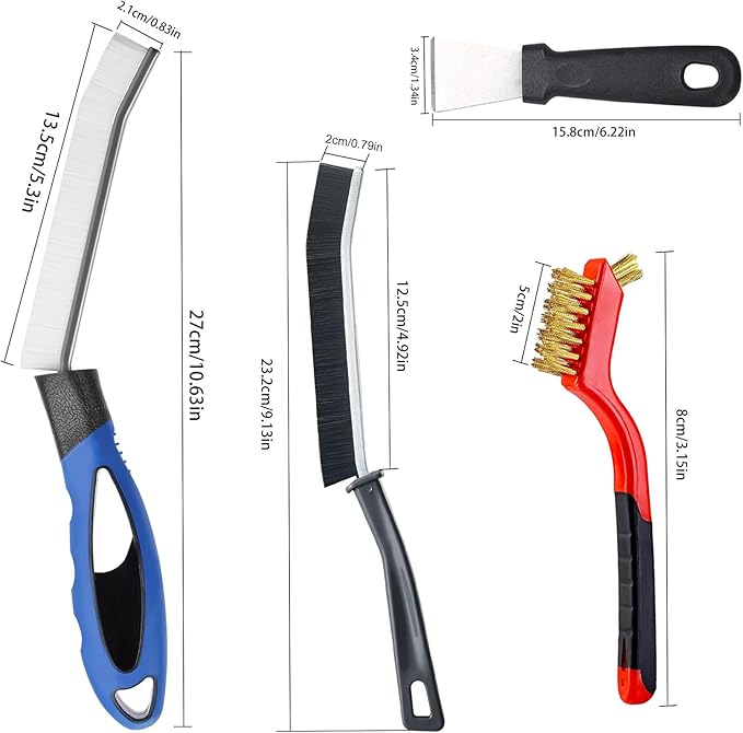 Hard Bristle Crevice Cleaning Brush, Crevice Cleaning Brush Tool Kits for Household Use, Cleaning Brushes Small Spaces, Gap Cleaning Brushes for Kitchen, Bathroom, Shutter Door Tiles Window Groove