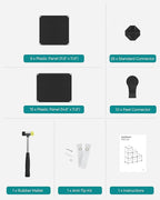 SONGMICS 6 Cube Storage Organizer, Modular Bookshelf, DIY Closet Organizers and Storage, Plastic Stackable Shelves, 14.6 x 13 x 13 Inch Cubes, with Feet and Rubber Mallet, Black ULPC206B01