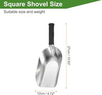 HARFINGTON Garden Hand Shovel 11.8" x 4.5" Stainless Steel Square Shovel Hand Trowel Gardening Tools for Transplanting Weeding Digging Planting