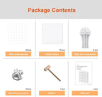 AWTATOS 12 Cube Storage Wire Closet Organizers DIY Stackable Storage Shelves Bookcase Cabinet for Home Office, White