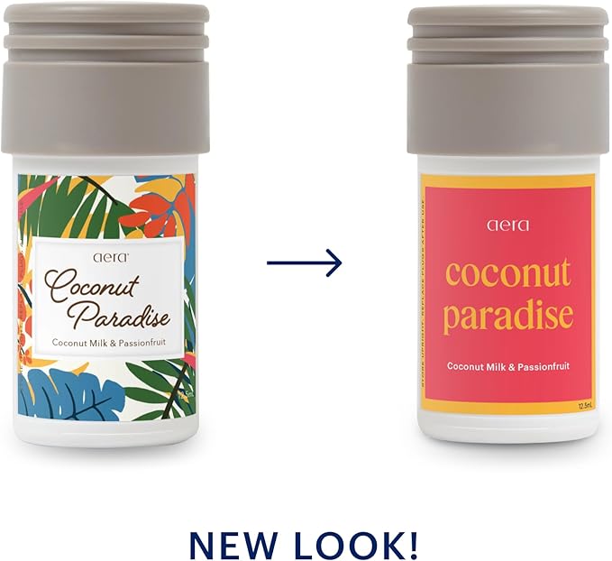 Aera Coconut Paradise Home Fragrance Scent Refill - Notes of Coconut Milk and Passionfruit - Works with Aera Mini Diffuser, Mini Scent Capsule Size