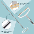 Dog Hair Remover Rake for Carpets - Premium Pet Hair Removal Tool, XL Carpet Rake & Cat Fur Scraper with Extra Long Handle for Rugs, Furniture, and Car Interiors