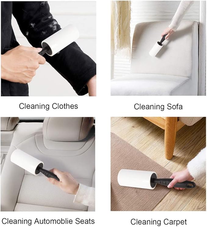 Lint Rollers for Pet & Clothes, Extra Sticky, 3 Handles with 6 Refills, 360 Total Sheets, Lint Roller Set Brush for Dog & Cat Hair Removal, Furniture