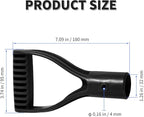 ID 1.26" Black Shovel D-Shaped Grip Handle,PVC Shovel D Straight Grip Handle,Plastic Spade Replacement Snow Removal Garden Accessorie Backyard Digging,7.09×3.74-in(H*T)