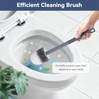 Toilet Bowl Brush and Holder, 3 Pack Compact Toilet Brush Set with Nylon Bristles Toilet Brush Hidden Scrubber Brushes for Bathroom Cleaning—Blue