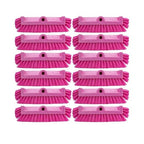 SPARTA Multi-Level Tile Scrub Brush 12" Wide Brush Head, Heavy-Duty Tile Cleaning Brush with End Bristles for Commercial Tiles, Tubs and Floor, Plastic, 12 Inches, Pink, (Pack of 12)