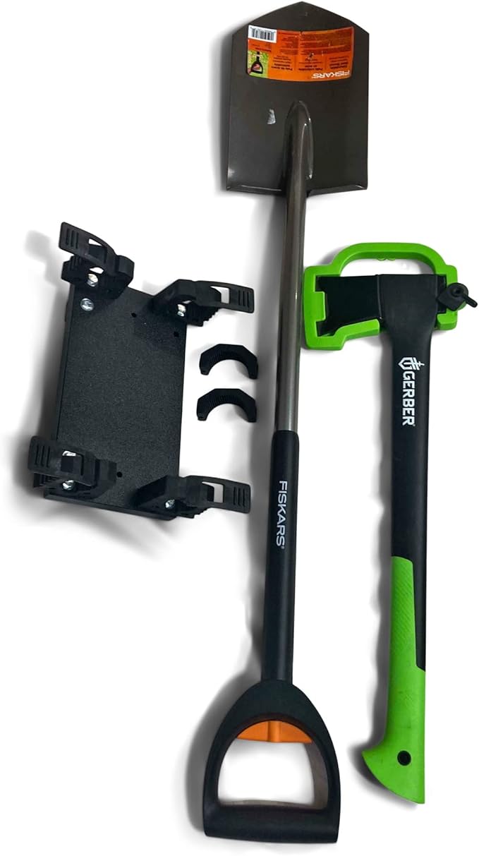 UTV Dual Tool Roll Bar Shovel and Axe Roll Bar Kit RCM-3018-2