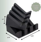 Silicone Soap Dish – 2 Pack, Waterfall Drainer Soap Holder for Bathroom, Suction Cups for Non-Slip Saver for Bar Soap, Sponge Holder & Sink Organizer, Extend Life, Durable & Easy to Clean (Black)