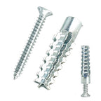 70 Packs Heavy Duty Hollow Wall Anchors with Screws, Loose Hinge and Stripped Hole Repair Kits (6x32mm,Silver)