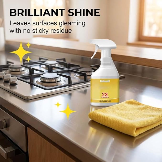 Drkicsy 3 Packs Kitchen Heavy Oil Cleaner Spray, Oven Cleaner Heavy Oil Stain Cleaner Kitchen Degreaser, All Purpose Heavy Duty Oil Cleaning Agent Foam Cleaner for Countertops and Appliances