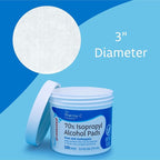 The Pharma-C Company - 70% Isopropyl Alcohol Pads [12-100ct jars]. First Aid - Bulk Antiseptic Wipes - Extra Large Pads - for minor cuts, scrapes and burns.
