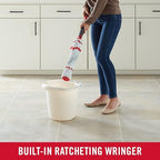 Rubbermaid Microfiber Twist Mop Kit with 2 Refills Kit Machine Washable Built-in Wringer Lightweight Safe for All Floor Types Deep Cleaning for Home/Bathroom/Garage/Office