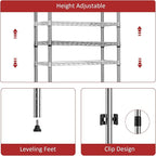 IZEUK 3-Tier Heavy Duty Steel Storage Shelves, Metal Shelf Wire Shelving Rack for Pantry, Kitchen, Home or Office Organization (29.5" W x 13.8" D x 35.5" H, 750LBS, Chrome)