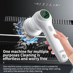 COO Electric Spin Scrubber, Cordless Cleaning Brush Scrubber, Home Power Scrubber for Cleaning Bathroom Kitchen, Cleaning Brush with 8 Replacement Heads Bathroom Cleaner (White, SX828)