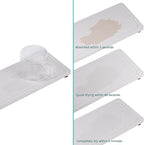 2 Pcs Water Absorbing Stone Trays, Kitchen/Bathroom Sink Soap Dish, Diatomite Tray Used for Hand Soap & Cosmetic Bottles in The Modern Home, 4" W x 10.2" L, White