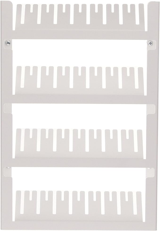 Angelynn's Wall Mounted Large Statement Finger Ring Holder Display, Cufflink/Cuff Link Storage, Hanging Closet Body Jewelry Organizer Men and Women, Jaymes White 9" x13 1/4"