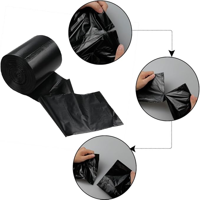8 Gallon Trash Bags, 170 Counts, Black Trash Cans Liners