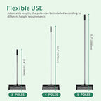 17" x 10" Lawn Leveling Rake with 78" Adjustable Stainless Steel Handle - Heavy Duty Grass Leveling Tool, Leveling rake for Lawn Care, Yard Leveler