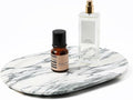 Natural Marble Decorative Tray Bathroom Counter Perfume Organizer Vanity Tray for Home Decor, Jewelry Candle, Coffee Table, Soap Holder Dresser Countertop Accessories 8"x11" Arabescato