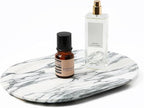 Natural Marble Decorative Tray Bathroom Counter Perfume Organizer Vanity Tray for Home Decor, Jewelry Candle, Coffee Table, Soap Holder Dresser Countertop Accessories 8"x11" Arabescato