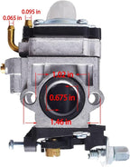Compatible with Carburetor & Gasket Replacement for Gas 2 Cycle 43cc Powermate PCV43 Southland Mini Cultivator SCV43 Tiller Motor Parts Fuel Line Filter Grommet Kit
