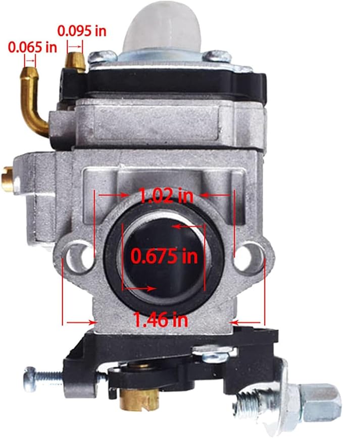 Compatible with Carburetor & Gasket Replacement for Gas 2 Cycle 43cc Powermate PCV43 Southland Mini Cultivator SCV43 Tiller Motor Parts Fuel Line Filter Grommet Kit