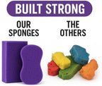 Multi-Purpose Sponges for Cleaning - Purple Sponge 10 Pack, Large Sponges for Car Washing, Tile & Grout, Bulk Pack Sponge