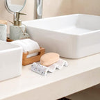 Luxspire Soap Dish, Marble Soap Dish, Self-draining Tray, Soap Holder Saver for Shower, Bathroom, Sink, Kitchen and Countertop, Terrazzo, 2 Pack