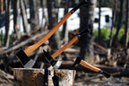 1844 Helko Werk Germany Förster 7 Piece Set - 1 x Hatchet - 1 x Light - 1 x Medium - 1 x Heavy Felling Axes - 1 x Fireman's Hatchet - 1 x Sappi - 1 x Splitting Maul (Förster Axe Set)
