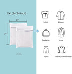 GOGOODA 3 PCS Extra Large Delicates Bag for Washing Mesh Wash Bags for Travel, Laundry, Hosiery, Blouse, Blanket 24×24inch