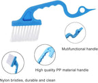 2pcs Hand-held Groove Gap Cleaning Tools Door Window Track Kitchen Cleaning Brushes (Sky Blue)