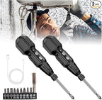 Electric Screwdriver Cordless Rechargeable Power Screwdriver Set, Portable Automatic Home Repair Tool Kit with LED Lights & USB Charging Cable for Men (2PCS)
