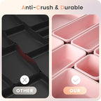 【𝟮𝟮𝗣𝗖𝗦】A-LUGEI Plastic Pink Desk Drawer Organizer, Bathroom Organizers and Storage, Makeup Organizer, Organization and Storage Bin Container for Vanity Office Utensils Gadget Tool Pantry Cosmetic