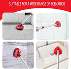 Spin Mop Scrub Brush Replacement Head and Base Compatible with O-Cedar RinseClean 2 Tank System, Floor Scrubber Brush Triangle Hard Bristle Cleaning Brush for Bathroom Kitchen Pool, Garage, Patio