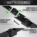 ALWORKKIT Magnetic Tool Holder 12" (4 Pack) - Wall-Mounted Alloy Steel Organizer Bars for Garage, Workshop, Tools Storage Mounting w/Screws.